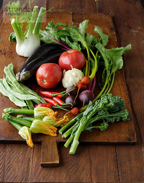 Auswahl an frischem Gemüse