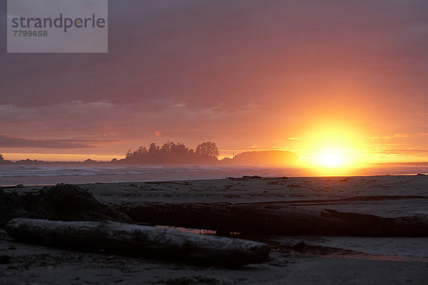 Sonnenuntergang  Tofino  British Columbia  British Columbia  Kanada