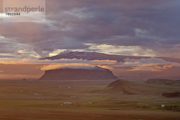Eyjafjallajökull bei Sonnenuntergang