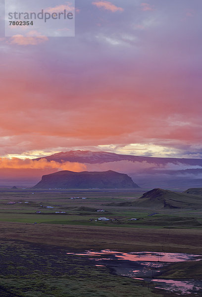 Eyjafjallajökull bei Sonnenuntergang