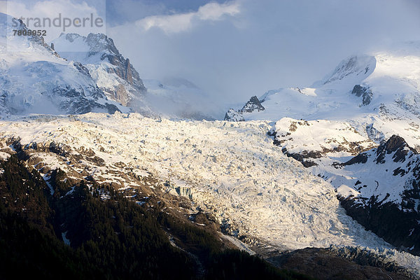 Mont Maudit  Gletscher de Bossons  Mont-Blanc-Massiv