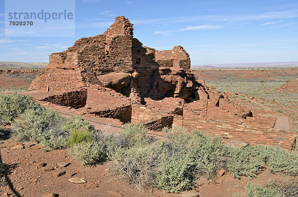 Wupatki Pueblo  historische Überreste einer Wohnsiedlung der Sinagua