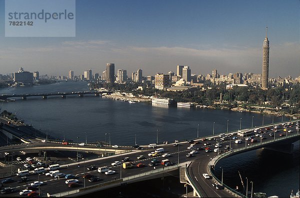Kairo Hauptstadt Ansicht Luftbild Fernsehantenne Afrika Ägypten