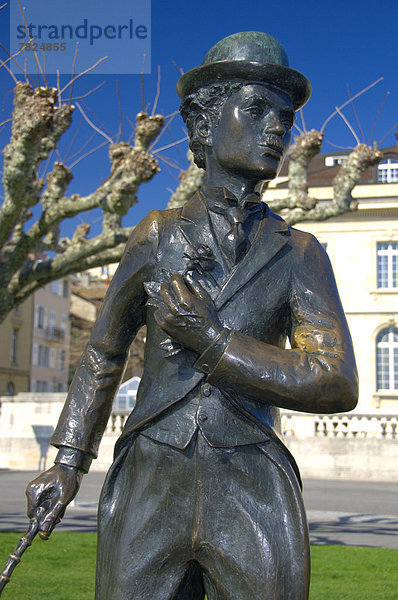 Wasserrand See Statue bauen Bronze Genf Ehre