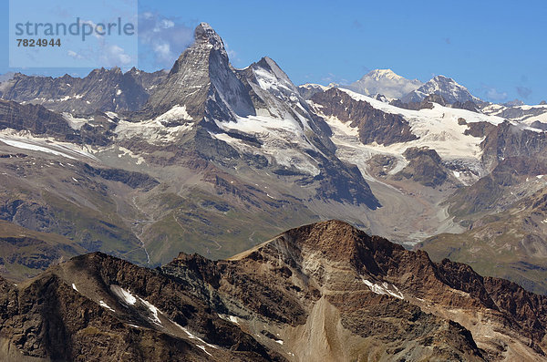 über  Ehrfurcht  Matterhorn  Alpen  rechts  Zermatt