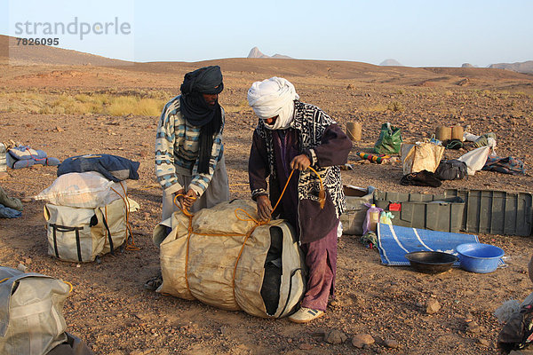 Nordafrika  Dromedar  Einhöckriges  Arabisches Kamel  Camelus dromedarius  Karawane  Berg  Wüste  Sahara  camping  Afrika  Algerien  Kamel  Campingwagen  Tuareg