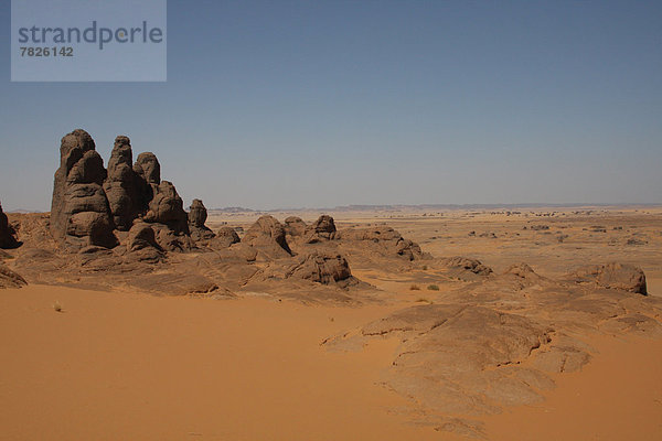 Nordafrika  Felsformation  Felsbrocken  Wüste  Natur  Sand  Düne  Sahara  Afrika  Algerien