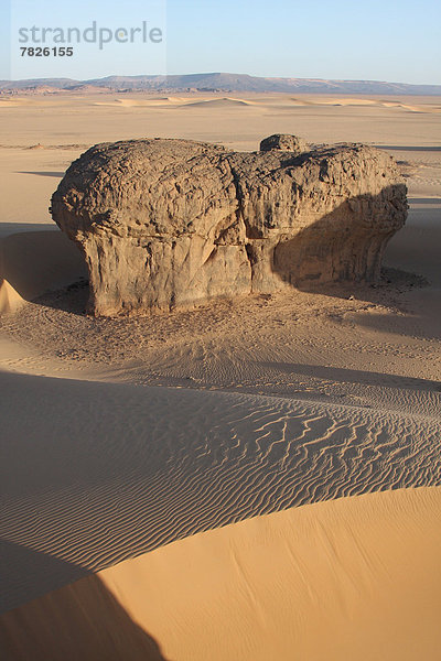 Nordafrika  Felsformation  Felsbrocken  Abend  Wüste  Natur  Sand  Sahara  Abenddämmerung  Afrika  Algerien