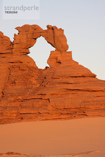 Nordafrika  Felsformation  Felsbrocken  Morgen  Wüste  Natur  Sahara  Morgendämmerung  Afrika  Algerien