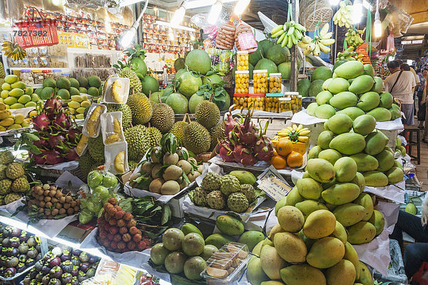 Lebensmittel  Frucht  Großstadt  Asiatische Küche  Markt  Tropisch  Tropen  subtropisch  Asien  Ben Thanh Market  Ho-Chi-Minh-Stadt  Vietnam