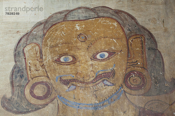 Innenaufnahme  Myanmar  Tempel  Gemälde  Bild  Asien