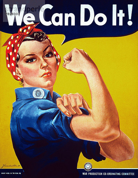 Vereinigte Staaten von Amerika  USA  Frau  Produktion  Poster  Krieg  amerikanisch  Fabrikarbeiter  Zweiter Weltkrieg  II.