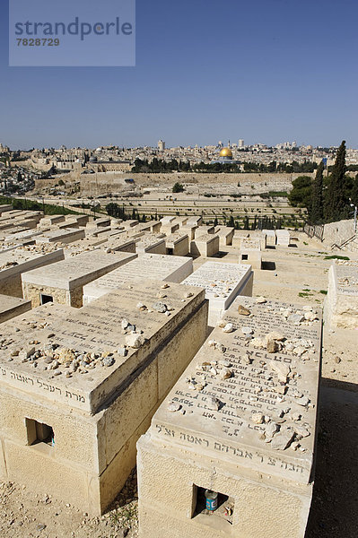 Jerusalem  Hauptstadt  Religion  Naher Osten  Grabmal  Judentum  Friedhof  Felsendom  Israel