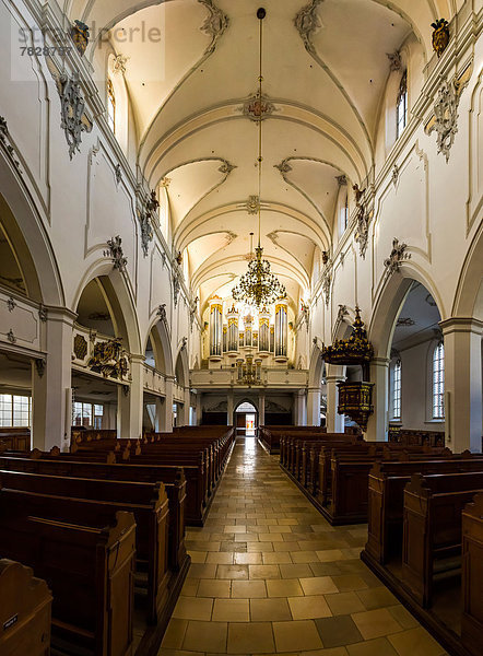 Europa  Innenaufnahme  Kirche  Bayern  Deutschland  Kempten  Kloster