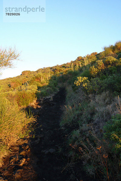 Landschaftlich schön  landschaftlich reizvoll  Europa  Weg  Vulkan  Insel  Wanderweg  Italien  Liparische Inseln  Äolischen Inseln  Stromboli