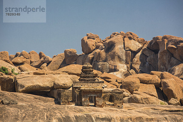 Felsbrocken  Stein  Landschaft  Reise  Großstadt  Ruine  rot  Tourismus  Hampi  Asien  Indien  Karnataka  alt  Vijayanagar