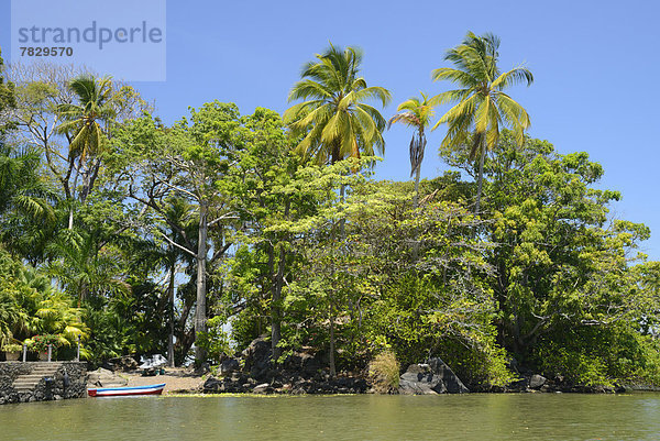 Tropisch  Tropen  subtropisch  See  Boot  Natur  Insel  Mittelamerika  Granada  Nicaragua