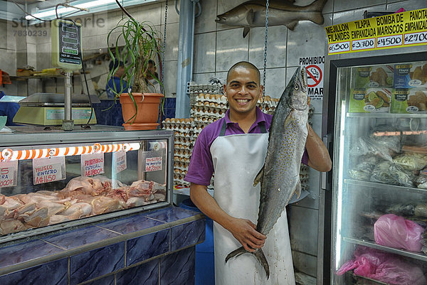 Fisch  Pisces  Mann  Mittelamerika  Laden  Costa Rica  Markt  Straßenverkäufer
