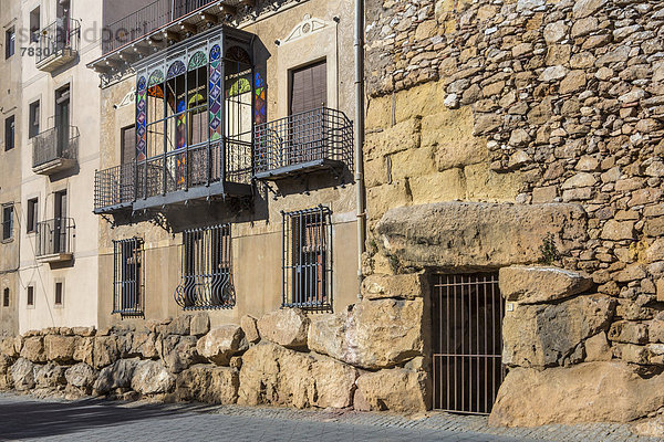 Europa  Stein  Wand  Architektur  Geschichte  Ruine  groß  großes  großer  große  großen  UNESCO-Welterbe  Katalonien  alt  römisch  Spanien  Tarragona