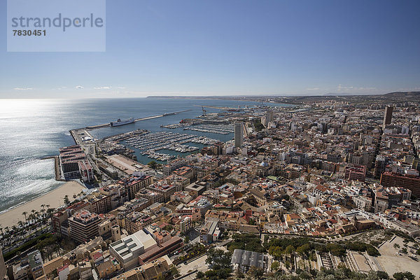Hafen Küste Großstadt Architektur Alicante Innenstadt