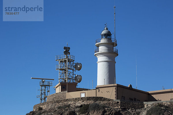 Europa Landschaft Küste Reise Wahrzeichen Leuchtturm blau Tourismus Almeria Andalusien Spanien