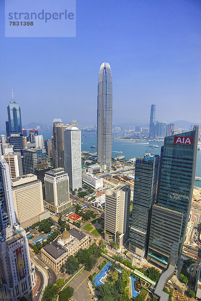 Einkaufszentrum  Skyline  Skylines  Finanzen  Gebäude  Großstadt  Architektur  Geschichte  Hochhaus  Mittelpunkt  China  Asien  Hongkong