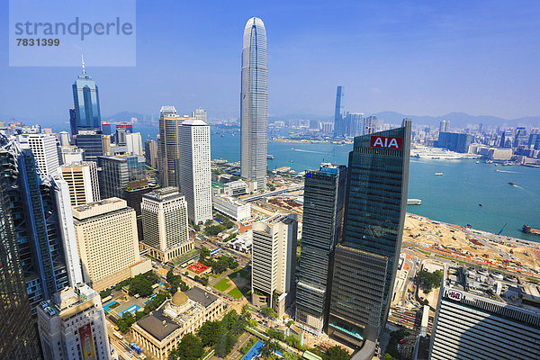 Einkaufszentrum  Skyline  Skylines  Finanzen  Gebäude  Großstadt  Architektur  Geschichte  Hochhaus  Mittelpunkt  China  Asien  Hongkong
