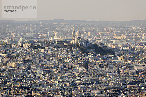 Stadtansicht Stadtansichten Paris Hauptstadt Heiligkeit herzförmig Herz Basilika Montmartre Sacre coeur