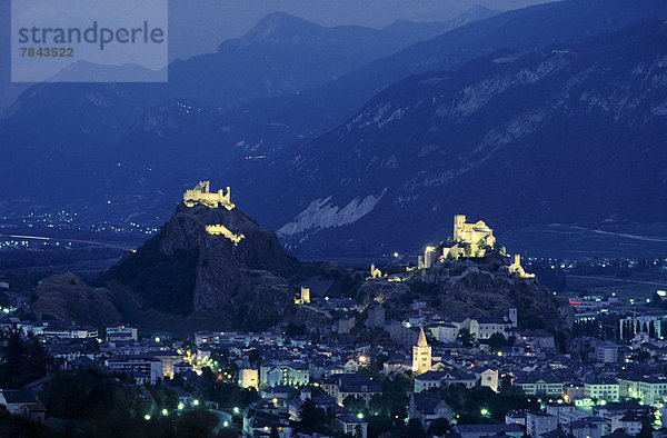 Sion  Sitten at night