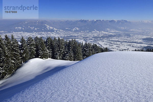 Europe  Germany  View of Isar valley at Isarwinkel