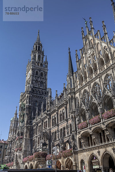 Deutschland  Bayern  München  Blick auf das Rathaus