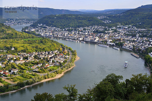 Deutschland  Rheinland-Pfalz  Blick auf Boppard am Rhein