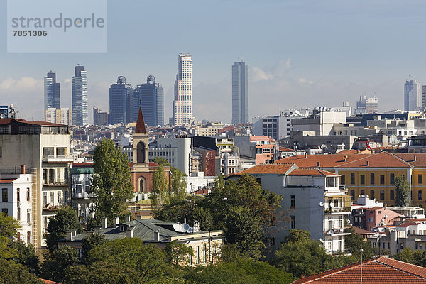 Europa  Türkei  Blick vom Galata-Turm und Hochhäuser in Sisli
