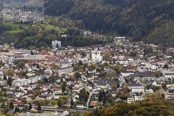 Österreich  Vorarlberg  Blick auf Gotzis und das Rheintal