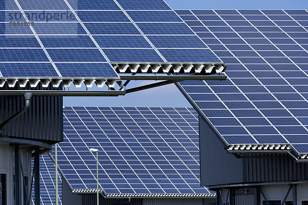 Deutschland  Bayern  Solarmodul im Photovoltaikpark