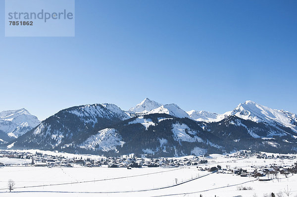 Österreich  Blick auf die Tannheimer Alpen