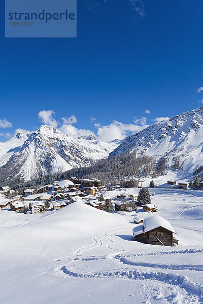 Schweiz  Blick auf Graubünden