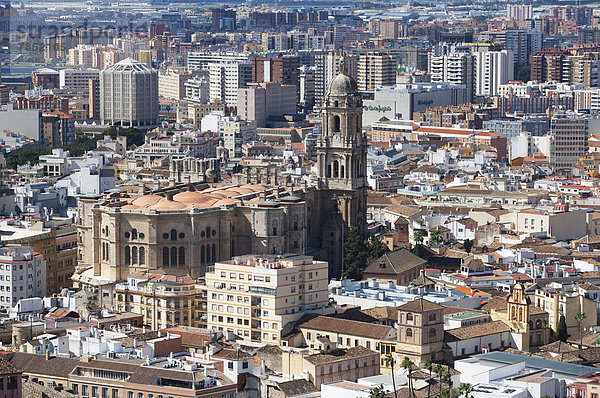 Spanien  Malaga  Stadtbild und Kathedrale von Malaga