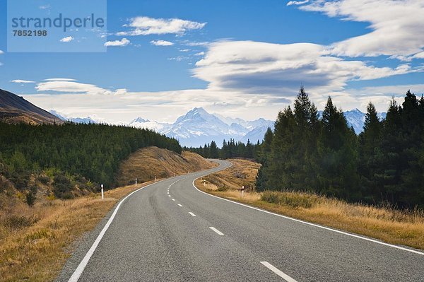Mount Cook  Aoraki  Fernverkehrsstraße  Koch  Pazifischer Ozean  Pazifik  Stiller Ozean  Großer Ozean  neuseeländische Südinsel  Berg  UNESCO-Welterbe  Neuseeland