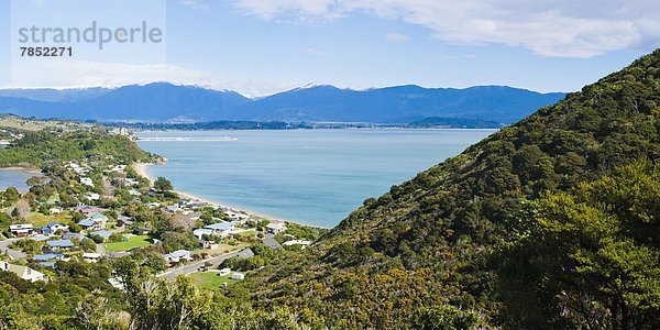 Strand Ansicht Erhöhte Ansicht Aufsicht neuseeländische Südinsel heben Golden Bay Neuseeland