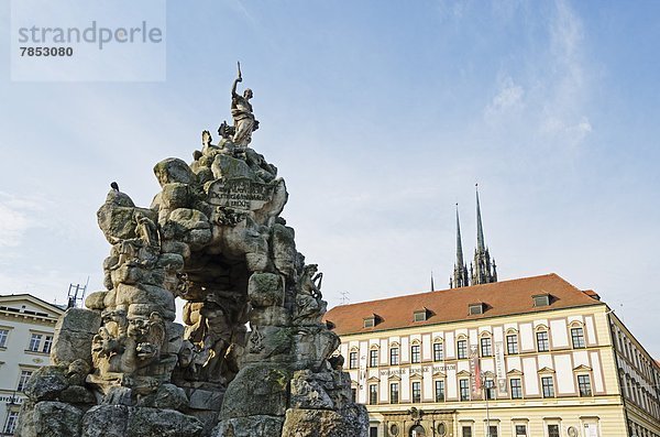 Europa  Tschechische Republik  Tschechien  Statue  Brünn  Steinstatue