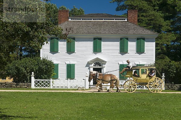 Vereinigte Staaten von Amerika USA Lifestyle Geschichte Museum Dorf früh Nordamerika Neuengland Zeichnung England Massachusetts neu alt