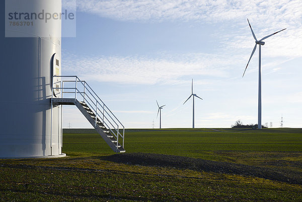 Windturbine Windrad Windräder Deutschland Hessen