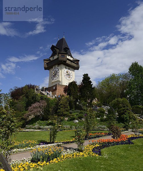 Uhrturm in Graz  Steiermark  Österreich