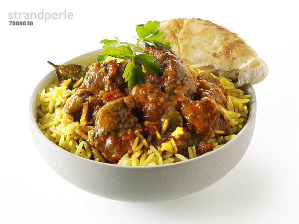 Bhuna Curry-Gericht mit Lammfleisch  indische Küche