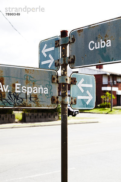 Straße  Fernverkehrsstraße  Zeichen  Uruguay