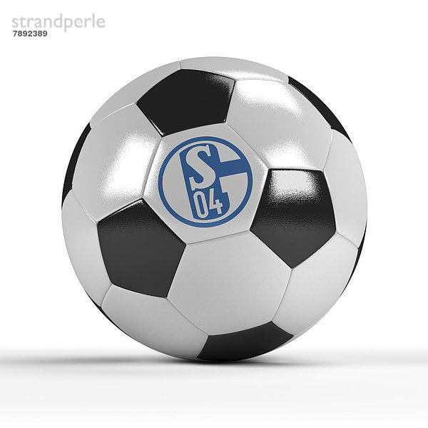 Fußball mit dem Logo von FC Schalke 04