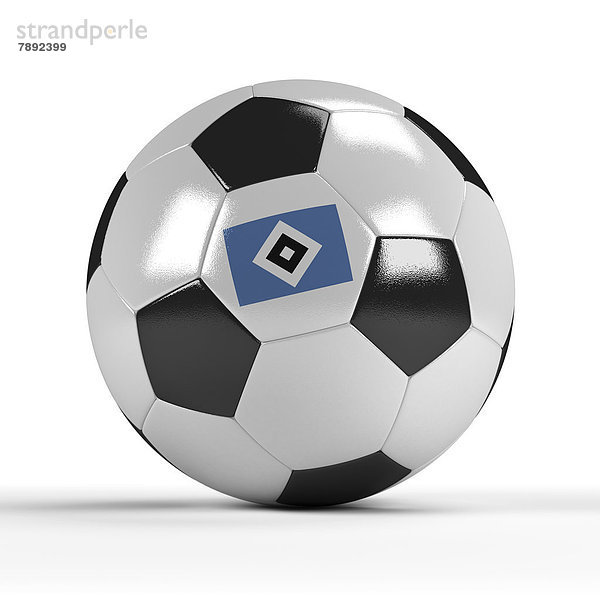 Fußball mit dem Logo vom HSV oder Hamburger Sport-Verein