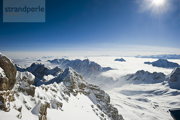 Aussicht von der Zugspitze nach Osten