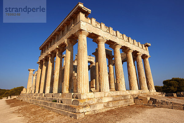 Der griechisch-dorische Aphaia-Tempel  500 v. Chr.  Aigina  Saronische Inseln  Griechenland  Europa